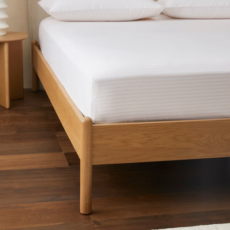 Flannelette Printed Sand Stripe Fitted Sheet Separates
