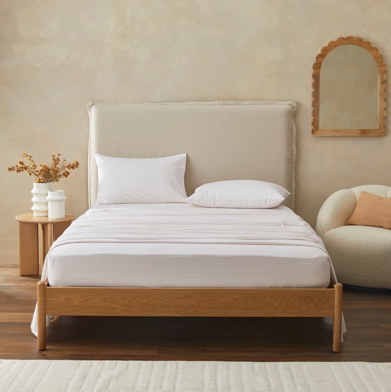 Flannelette Printed Sand Stripe Sheet Set
