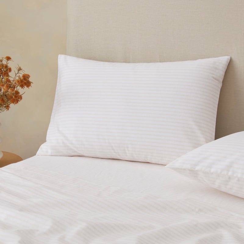 Flannelette Printed Sand Stripe Sheet Set