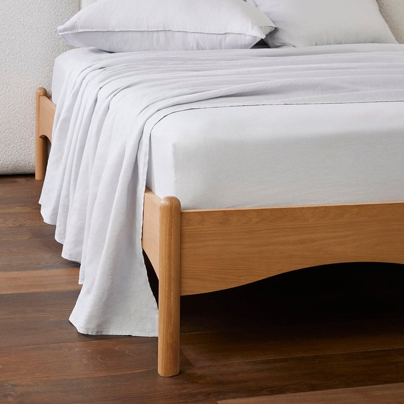 Vintage Washed Linen Glacier Sheet Set