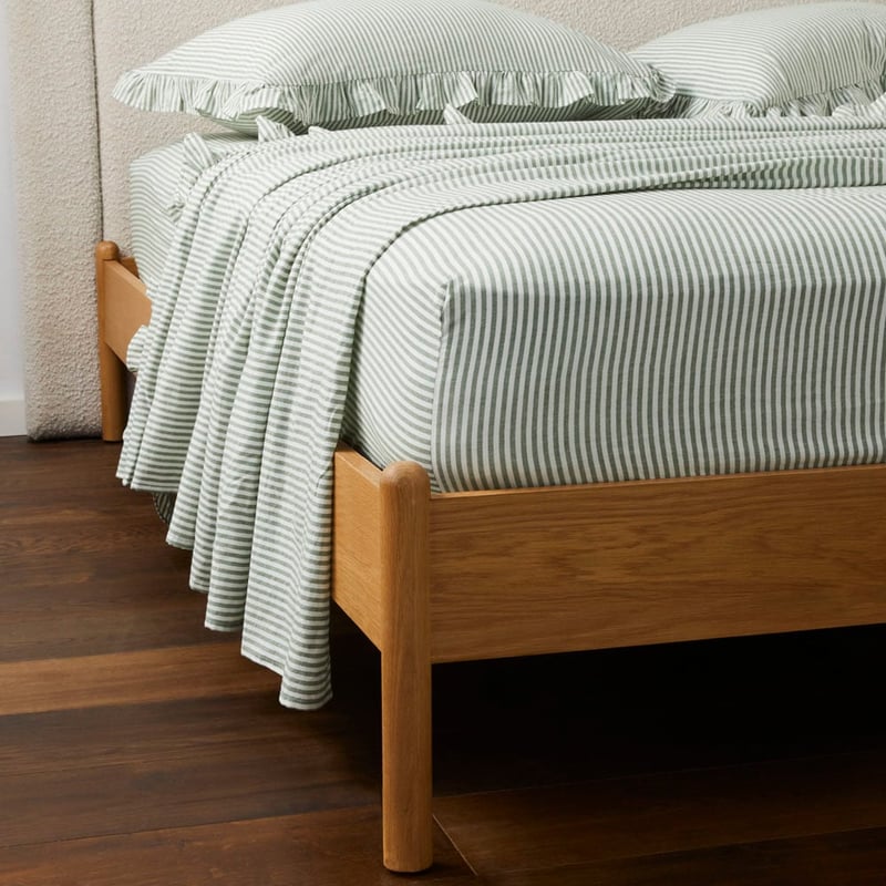 Ruffle Gumleaf Stripe Sheet Set