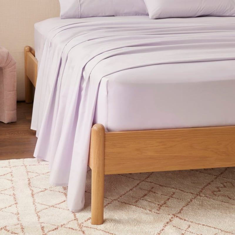 Fresh Cotton Percale Misty Lilac Sheet Set
