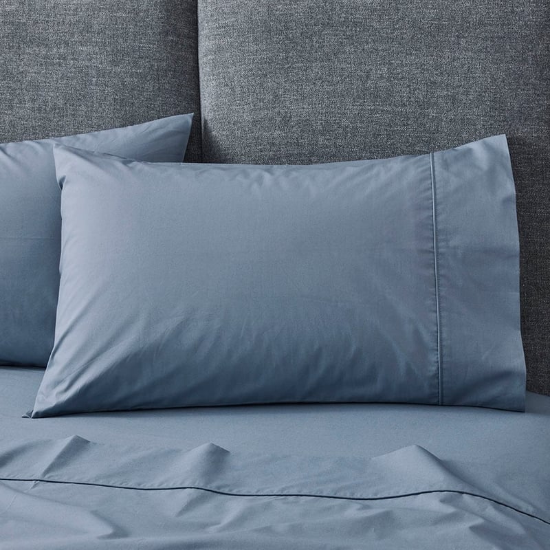 Fresh Cotton Percale Denim Sheet Set