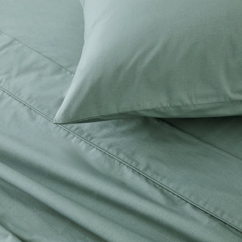 Fresh Cotton Percale Sea Green Sheet Set