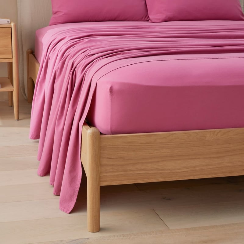 Stonewashed Cotton Boysenberry Sheet Separates