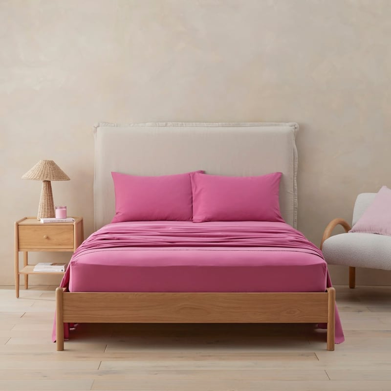 Stonewashed Cotton Boysenberry Sheet Separates