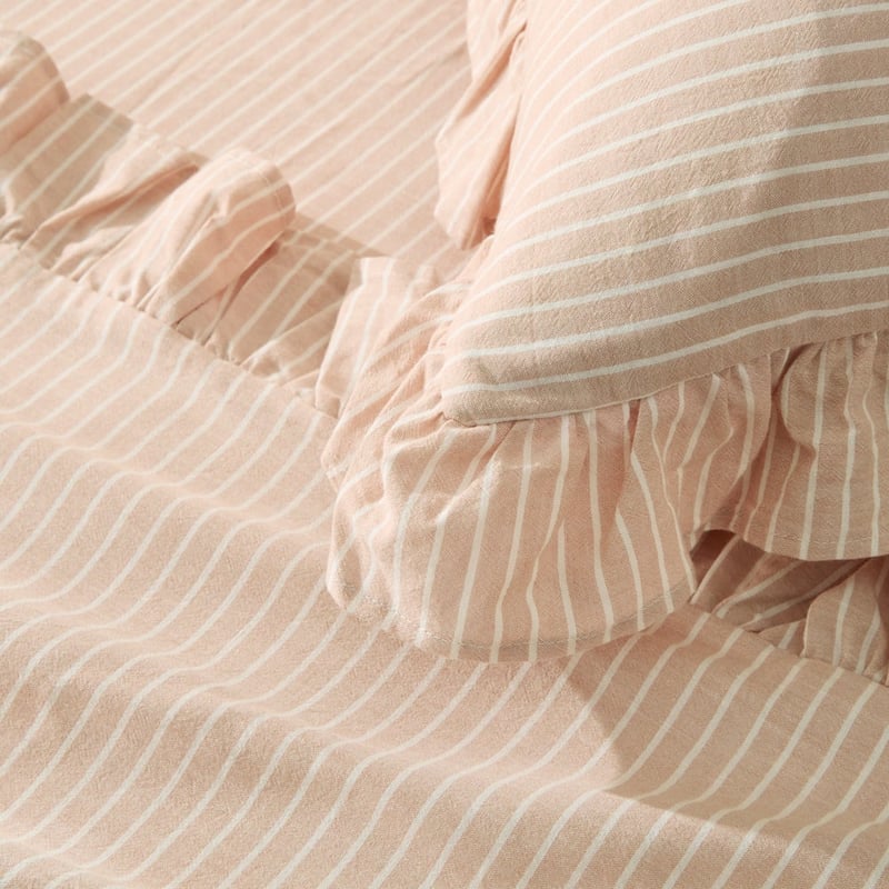 Ruffle Earth Stripe Sheet Set