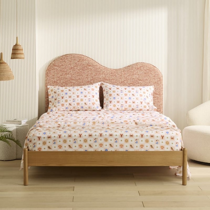 La Sirena Pink Printed Sheet Set