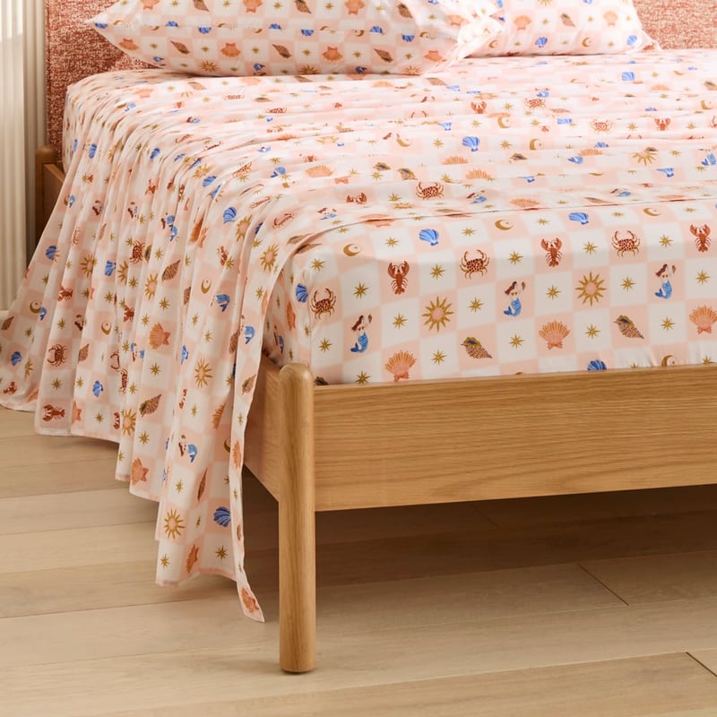 La Sirena Pink Printed Sheet Set