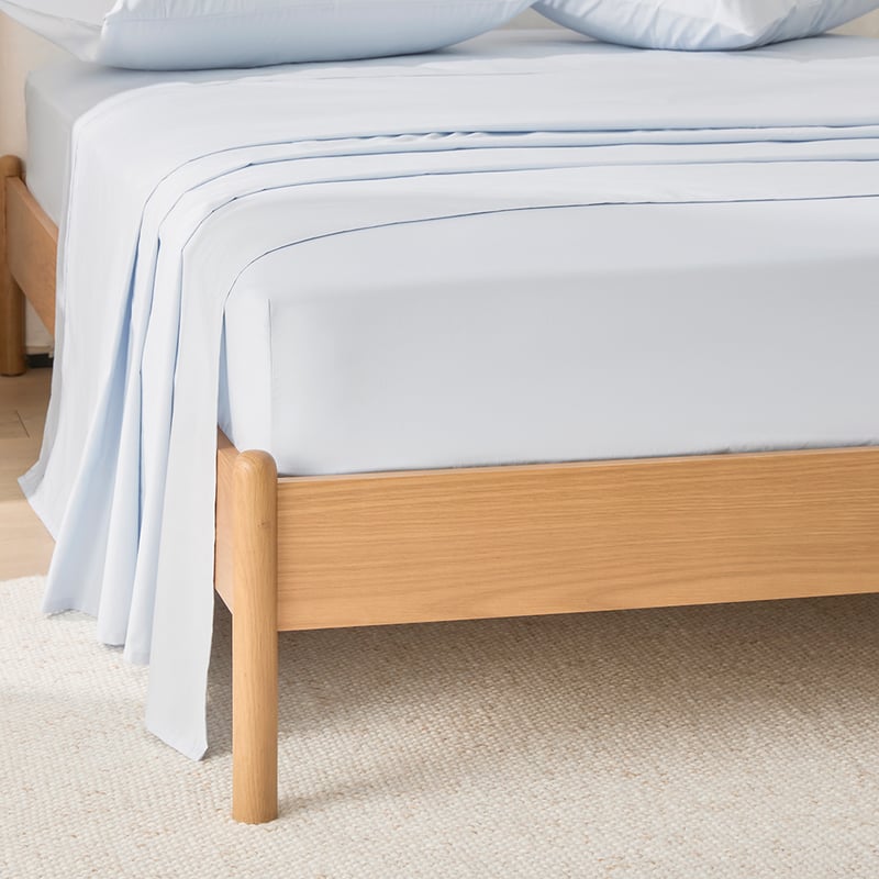 400TC Australian Cotton Sky Blue Sheet Set