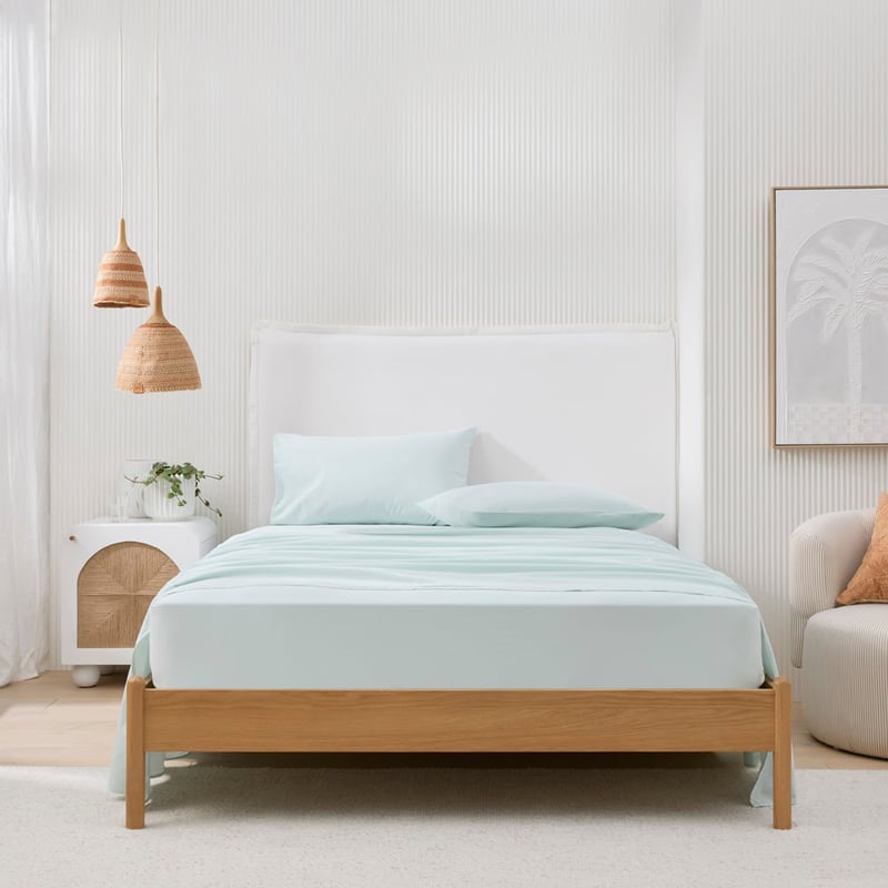 Stonewashed Cotton Chalk Blue Sheet Separates