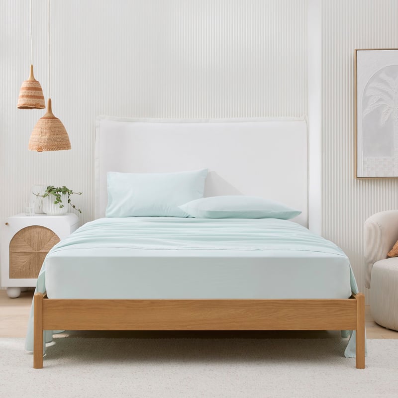 Stonewashed Cotton Chalk Blue Sheet Set