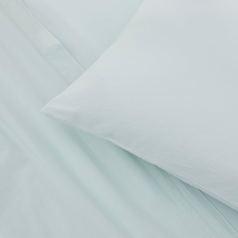 Stonewashed Cotton Chalk Blue Sheet Set