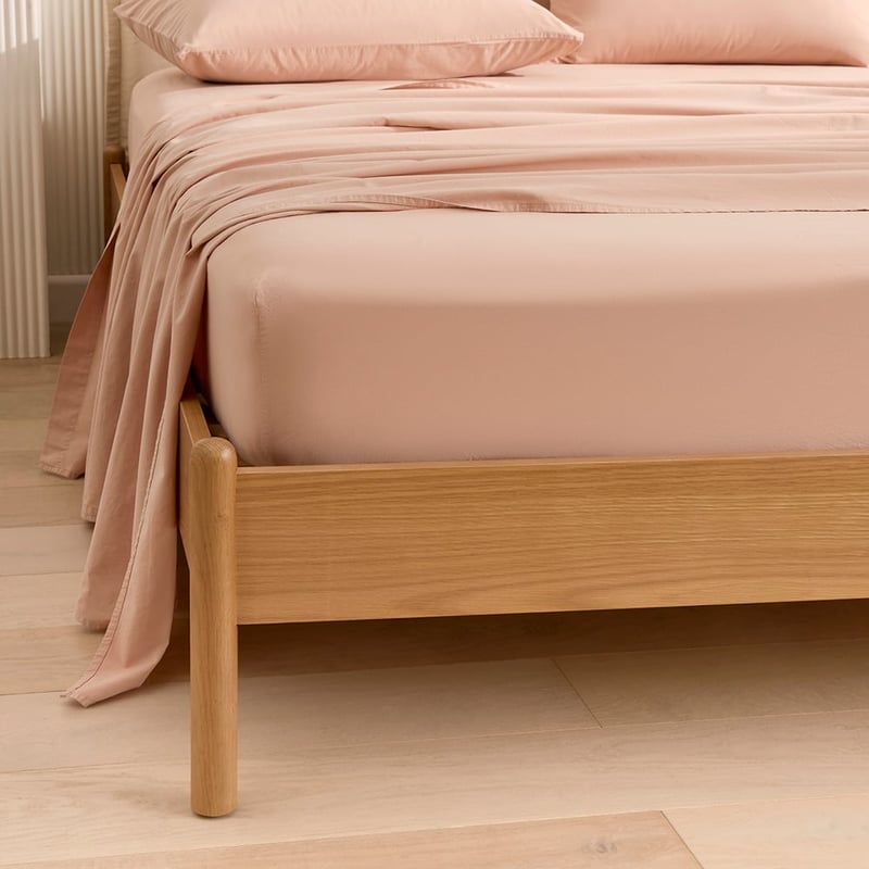 Stonewashed Cotton Mocha Sheet Separates