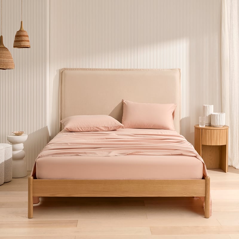 Stonewashed Cotton Mocha Sheet Separates