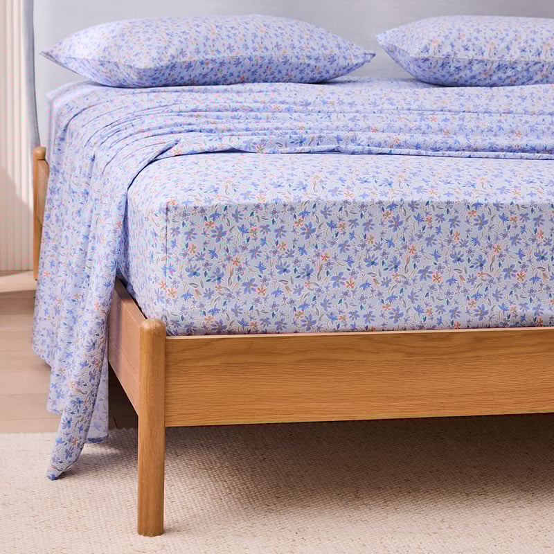 Isla Floral Blue Sheet Set