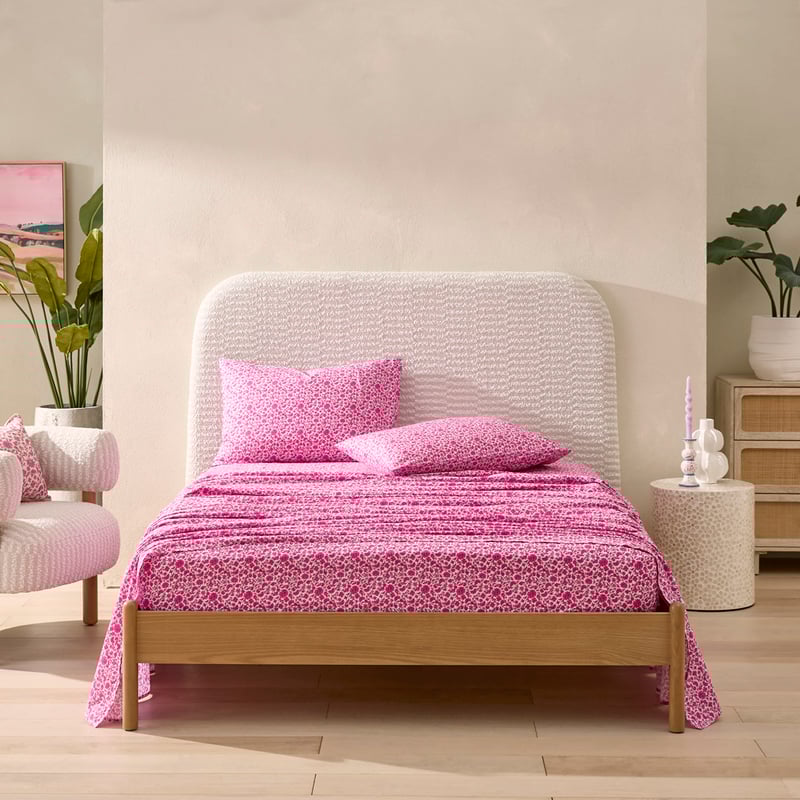 Samara Floral Boysenberry Sheet Set