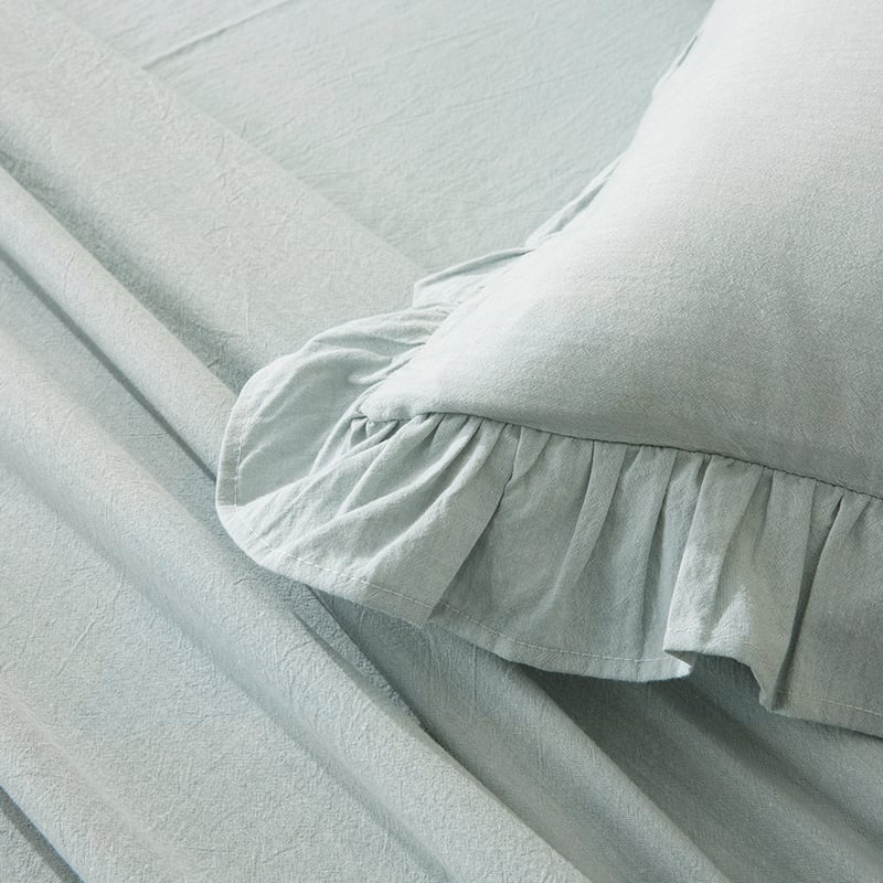 Ruffle Dusty Blue Sheet Set