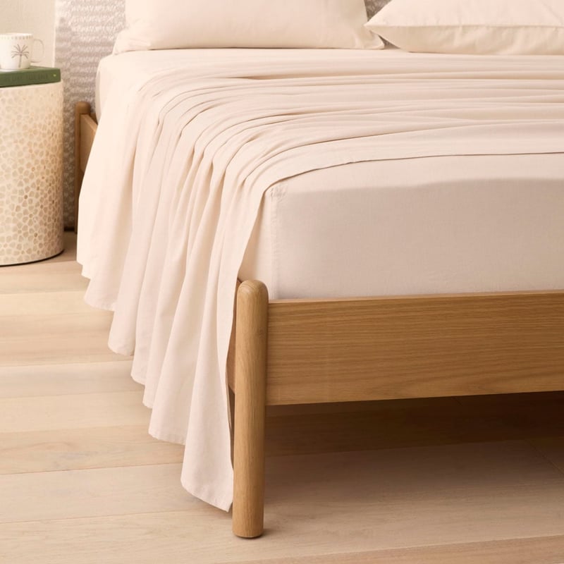 Relaxed Linen Look Natural Sheet Set