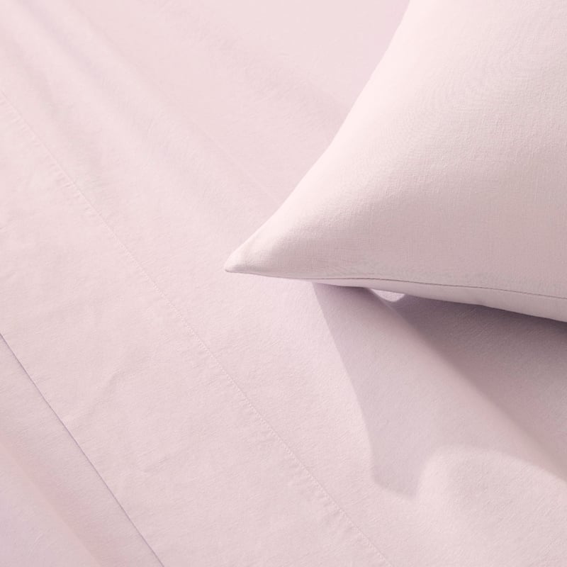 Relaxed Linen Look Lavender Sheet Set