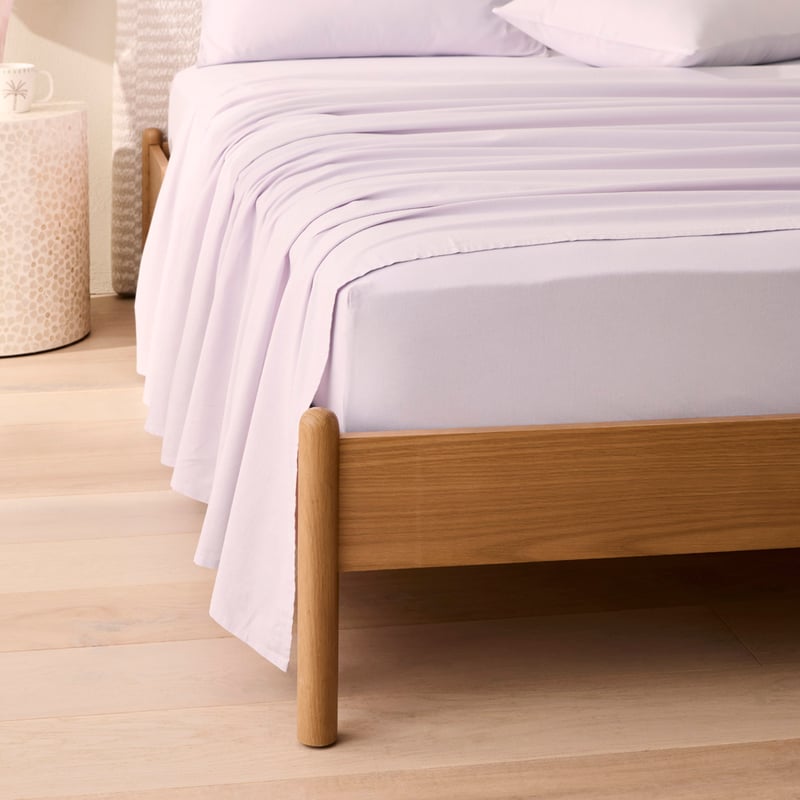 Relaxed Linen Look Lavender Sheet Set