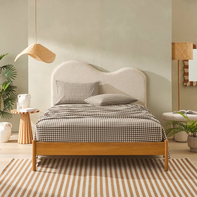 Yarn Dye Olive Gingham Sheet Set