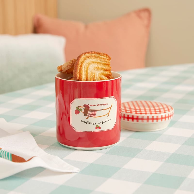 Dachshund Strawberry Jam Canister