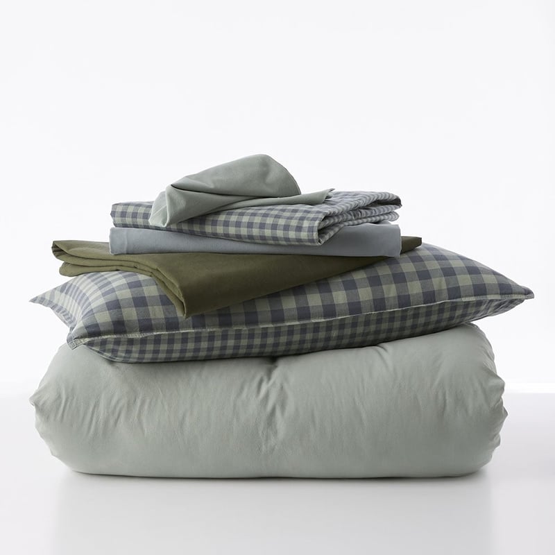 Stonewashed Cotton Basil Sheet Separates