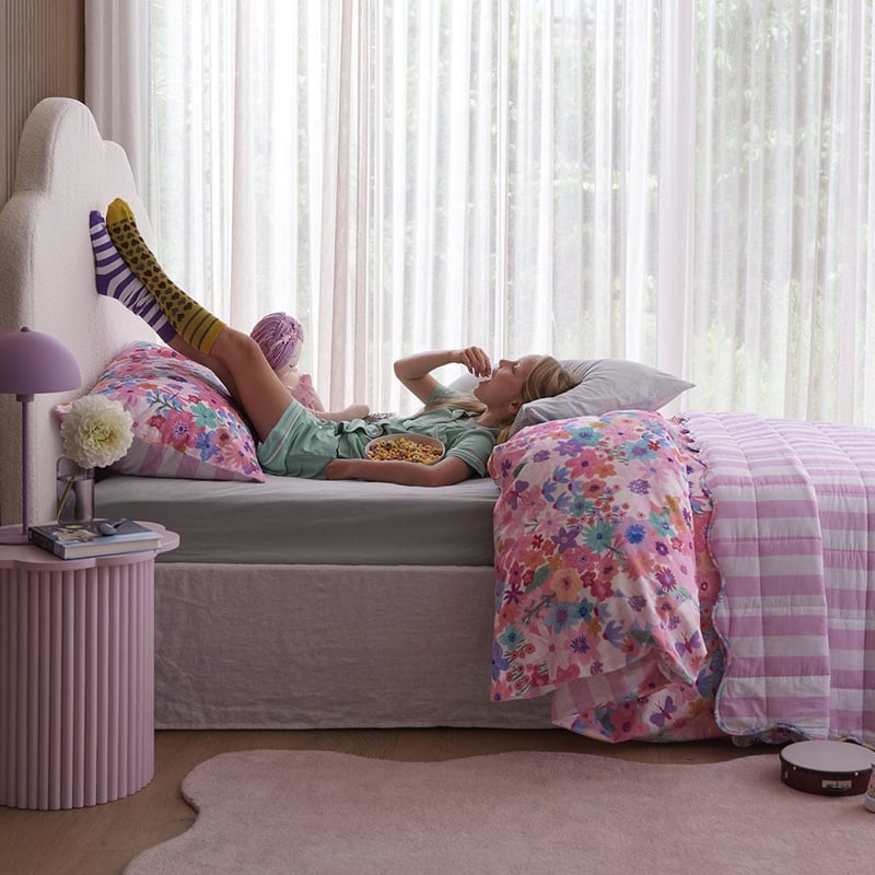 Murphy Pink Daisy Side Table