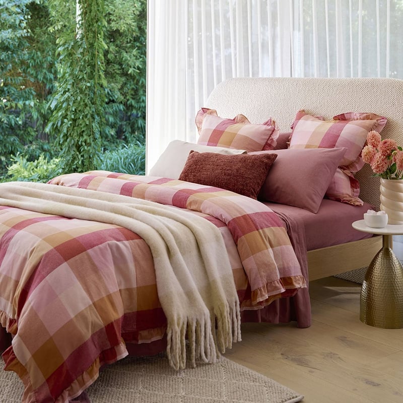 Ruffle Toffee Flannelette Pillowcases