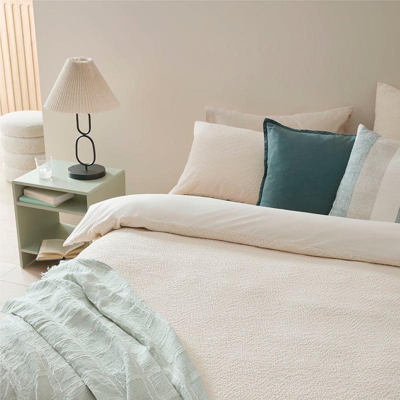 Aberdeen Snow Boucle Quilt Cover Set + Separates