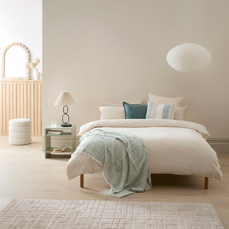 Aberdeen Snow Boucle Quilt Cover Set + Separates