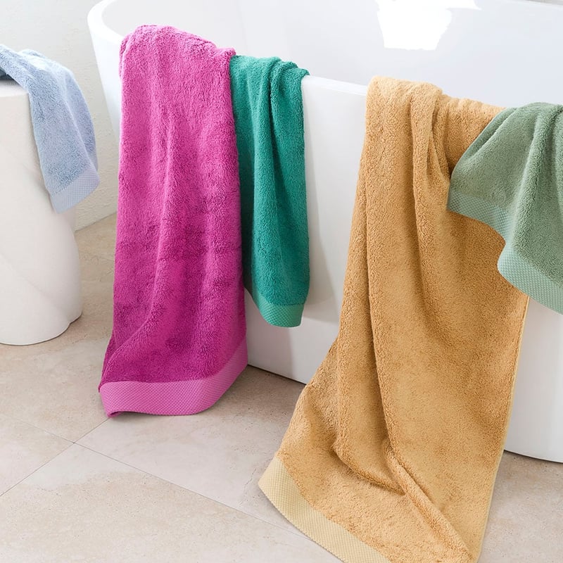 Navara French Blue Solid Cotton Bamboo Towel Range