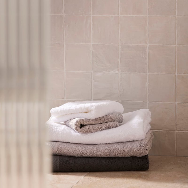 Navara Snow Solid Bamboo Cotton Towel Range