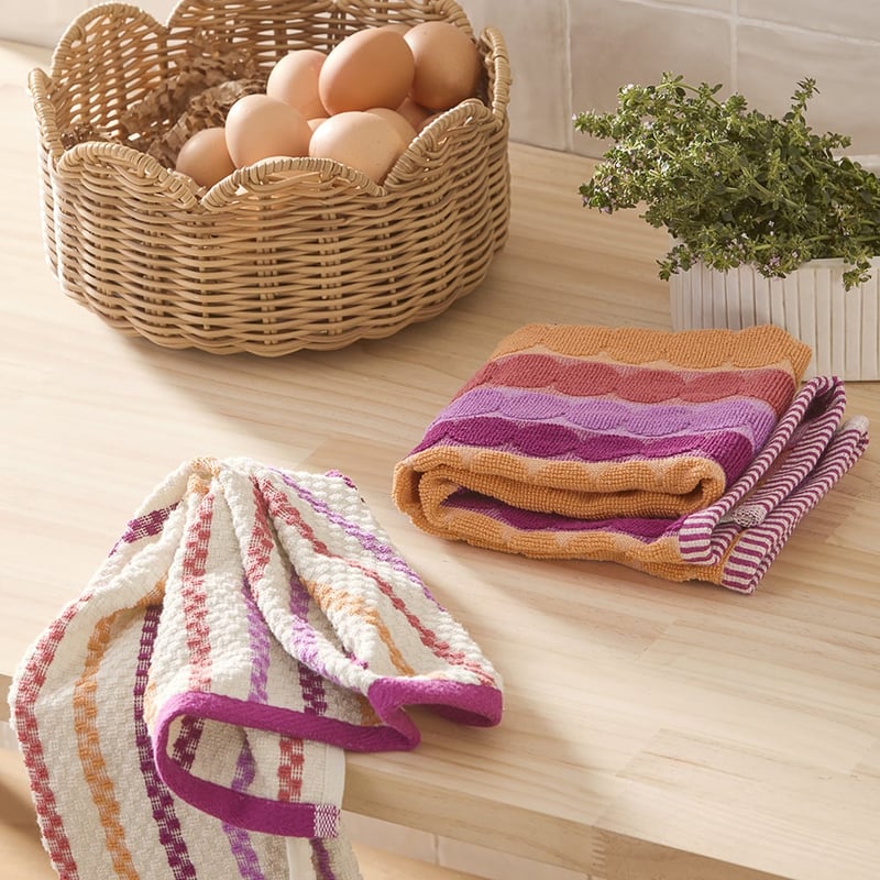 Mimi Spiced Berry Cotton Bamboo Tea Towel Pack of 2