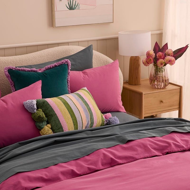 Stonewashed Cotton Boysenberry Quilt Cover Separates