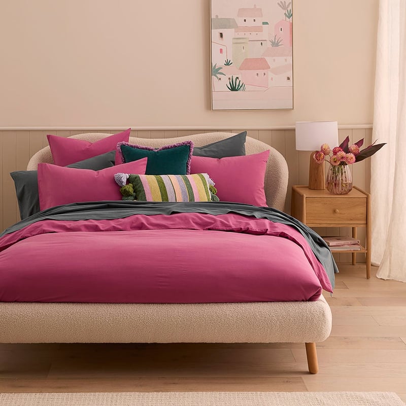 Stonewashed Cotton Boysenberry Quilt Cover Separates