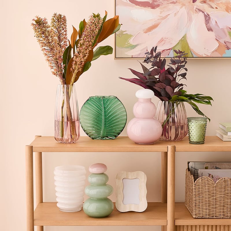 Leaf Green Round Vase