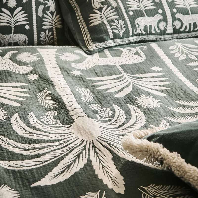 Global Traveller Thyme Jacquard Quilt Cover Separates