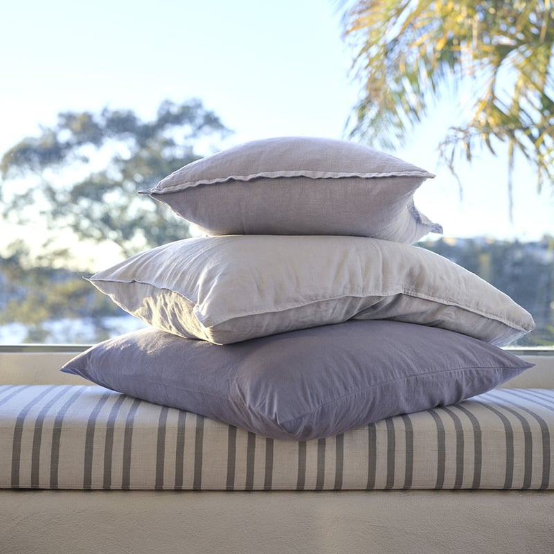 Vintage Washed Linen Dusty Blue Pillowcases