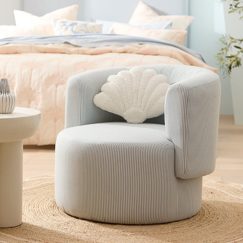 Essay Light Blue Stripe Chair