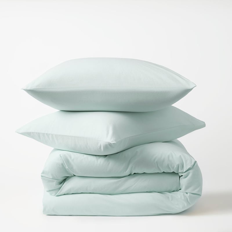 Stonewashed Cotton Ice Blue Quilt Cover Separates