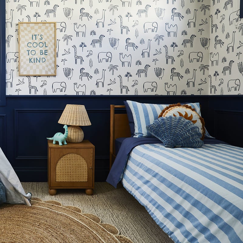 Stonewashed Blues Stripe Quilt Cover Set