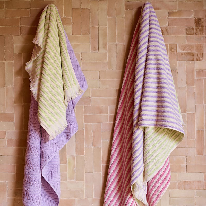 European Sophia Boysenberry & Orange Turkish Cotton Towel Range