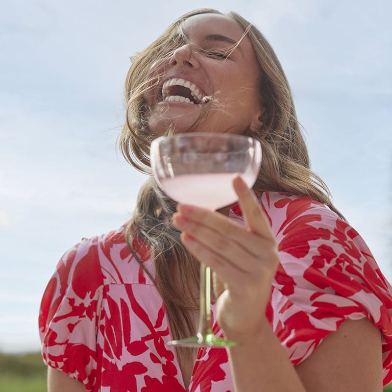 Bardot Pink & Green Cocktail Glass Pack of 2