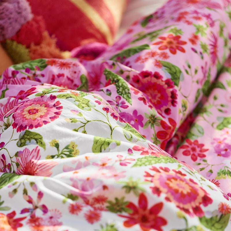 Sofia Floral Raspberry Quilt Cover Set + Separates