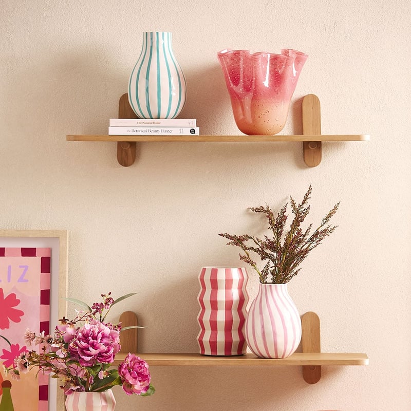 Fluted Ombre Blush Vase