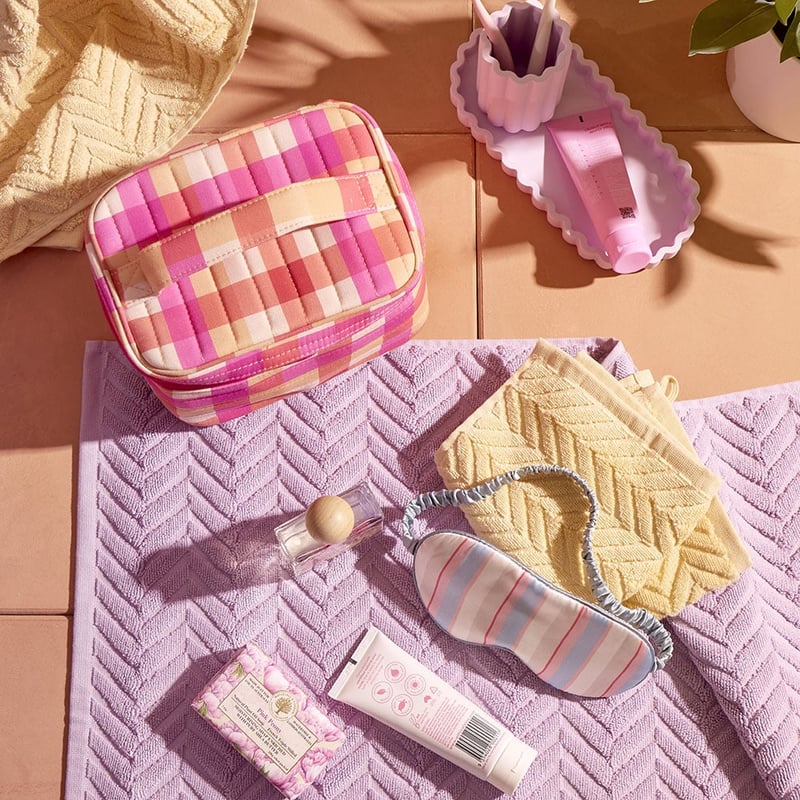 Pure Silk Coastal Stripe Eye Mask