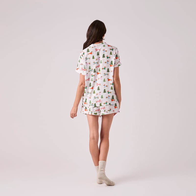 Christmas Dachshund Short Pyjama Set