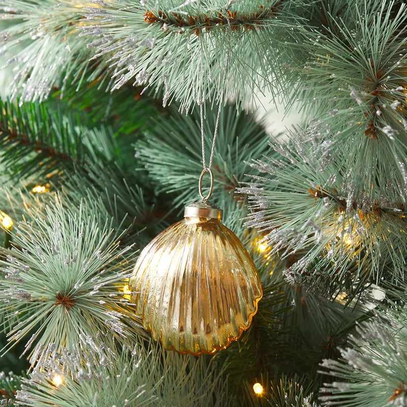 Heirloom Gold Shell Glass Ornament